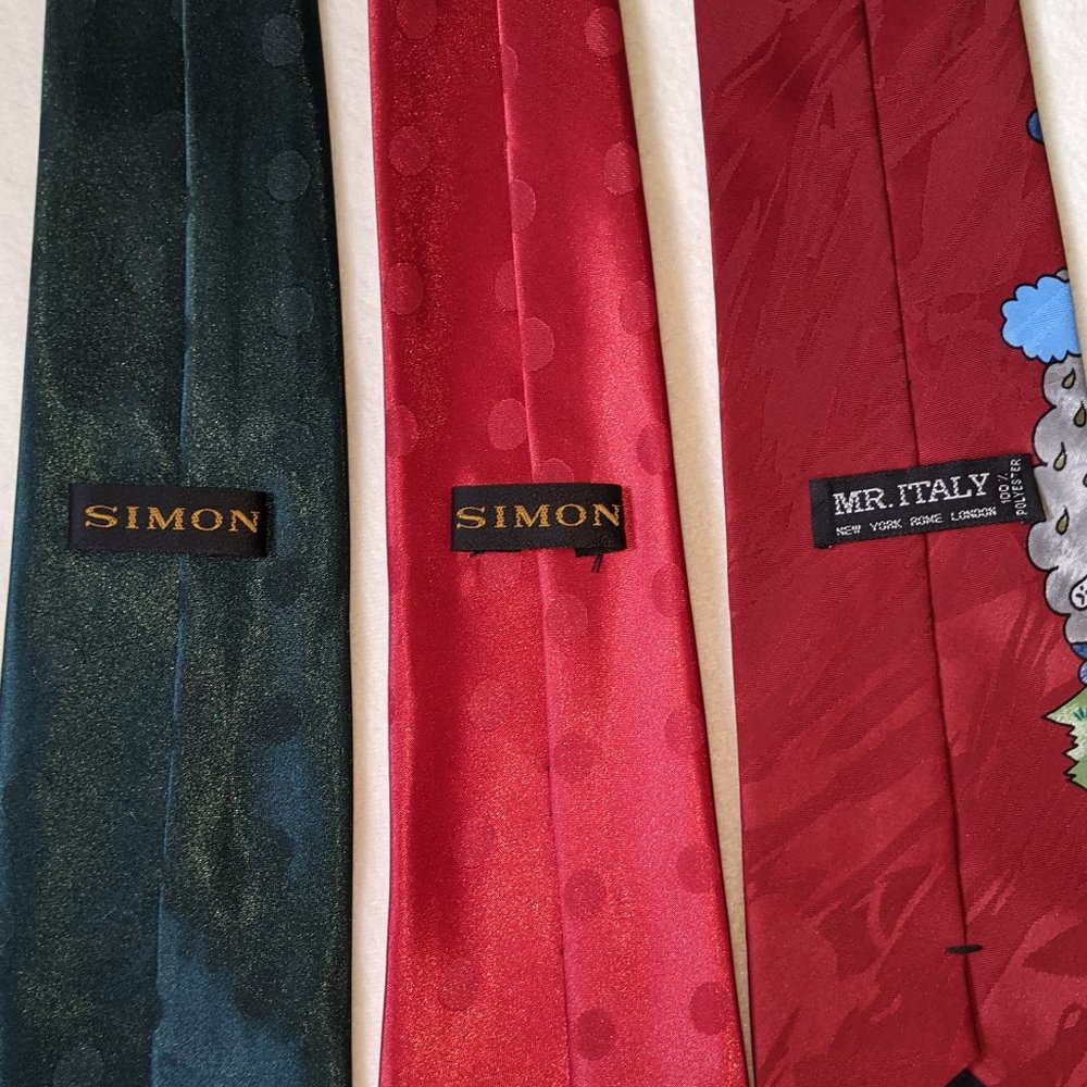 Vintage 80s Novelty Necktie Bundle - Picture 2 of 5